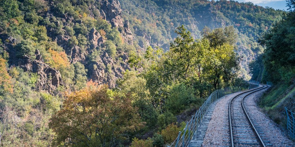 vue de la ligne depuis la plateforme arrière